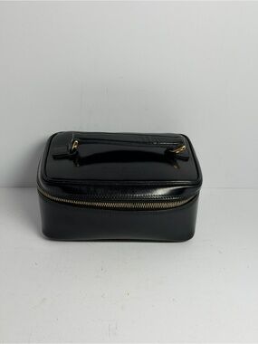 Vintage Gucci Black Patent Leather Vanity Case from Bamboo Line